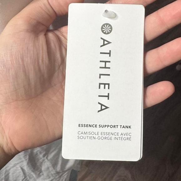 NWT Athleta Essential Support Tank With Self Bra White Minimalist Athleisure - Picture 6 of 7